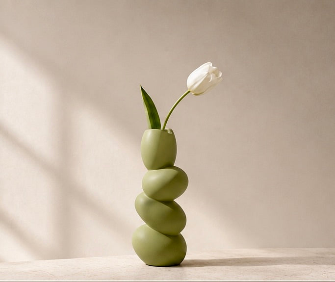 Stacked Pebble Vase