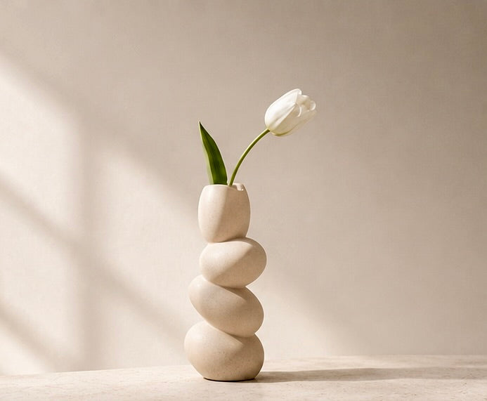Stacked Pebble Vase