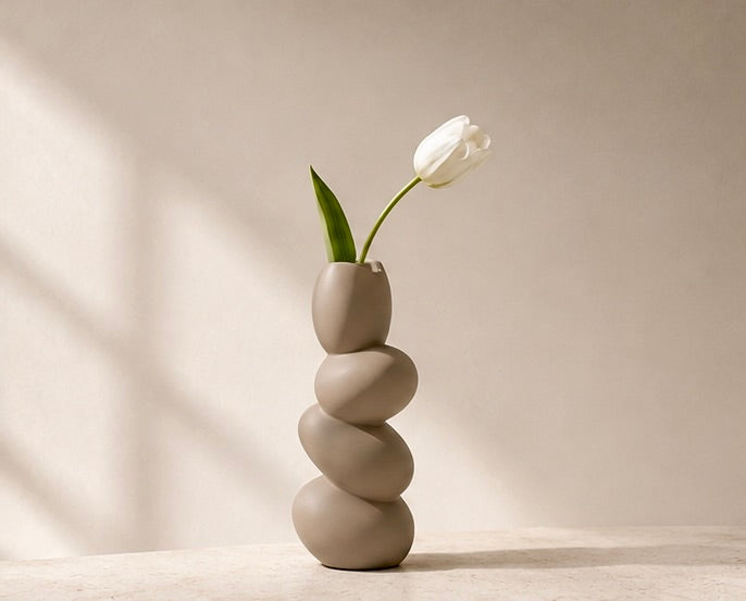 Stacked Pebble Vase