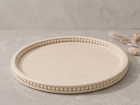 Beaded Edge Round Tray